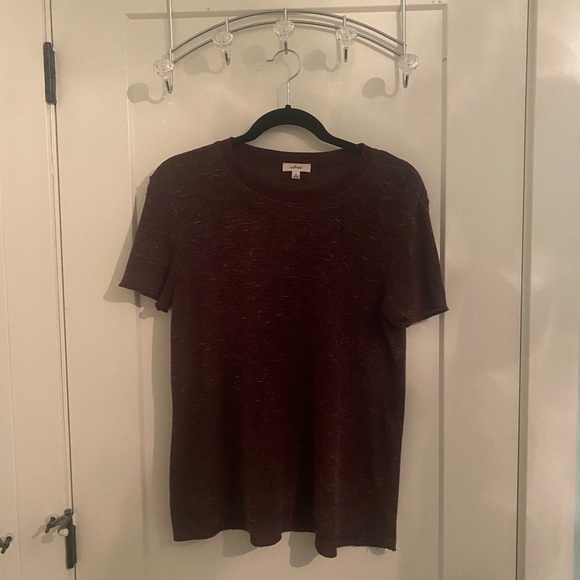 Aritzia - Wilfred - Knit T-Shirt - Burgundy - Size XS - Picture 1 of 3